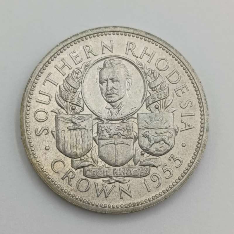 Southern Rhodesia 1953 Crown uncirculated - upwards rim writing