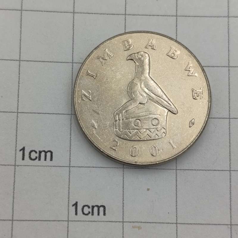 Zimbabwe set of 9 x 50c coins - all the dates to 2002