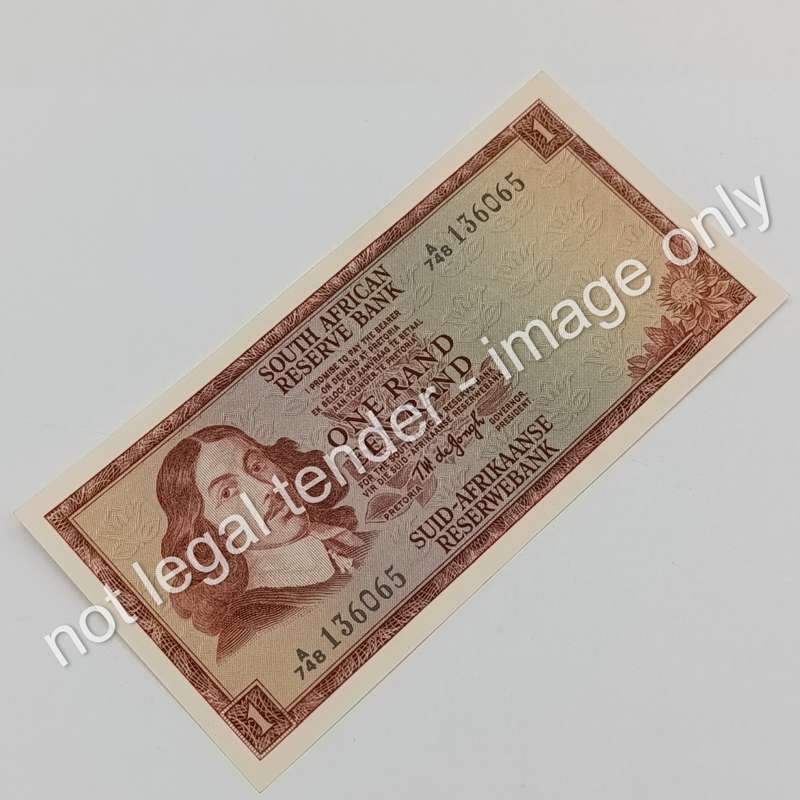 Lot of 5 x TW de Jongh first issue R1 notes uncirculated with consecutive numbers