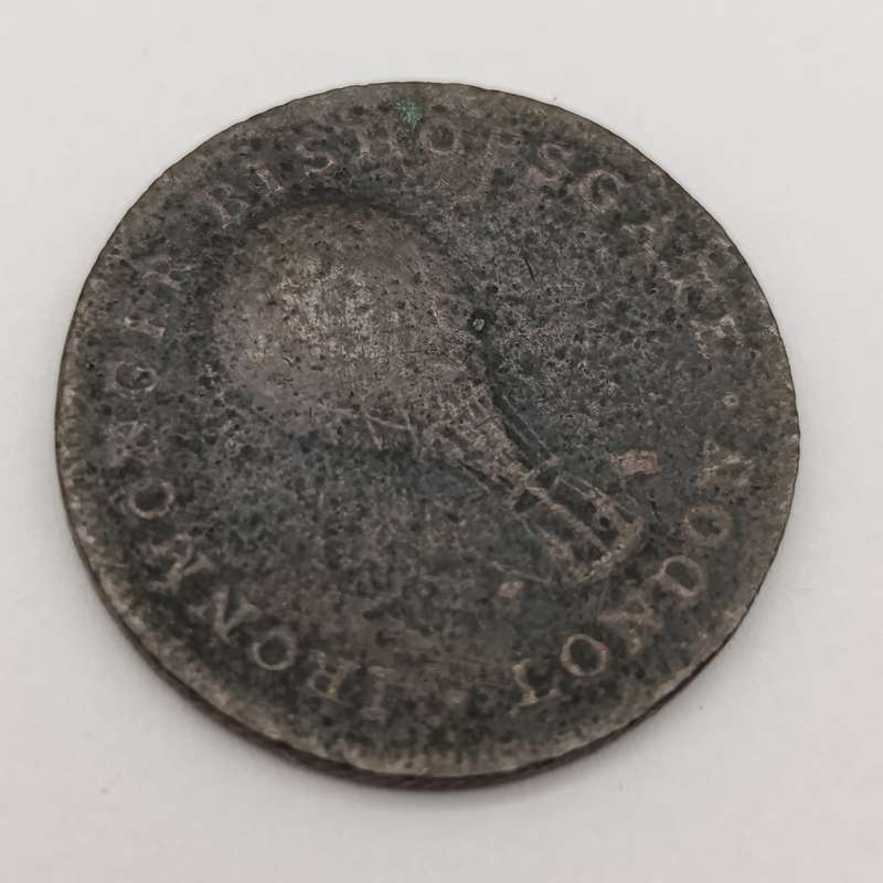 1825 United Kingdom 1/4 Penny advertising medallion - Ironmonger Bishopsgate London