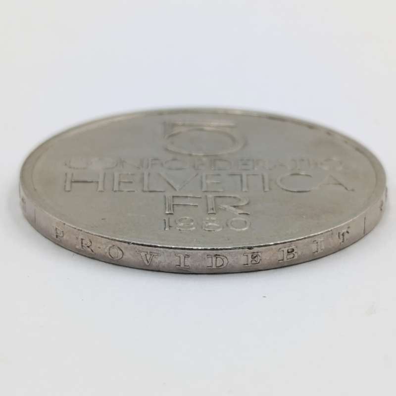 1980 Switzerland 5 Francs commemorative non-circulating coin- Ferdinand Modler - with edge lettering