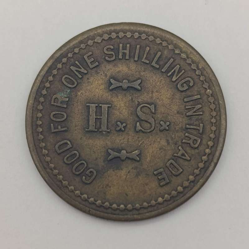 Antique Hermann Sohr 1 Shilling token issued circa 1911-1923 in De Aar