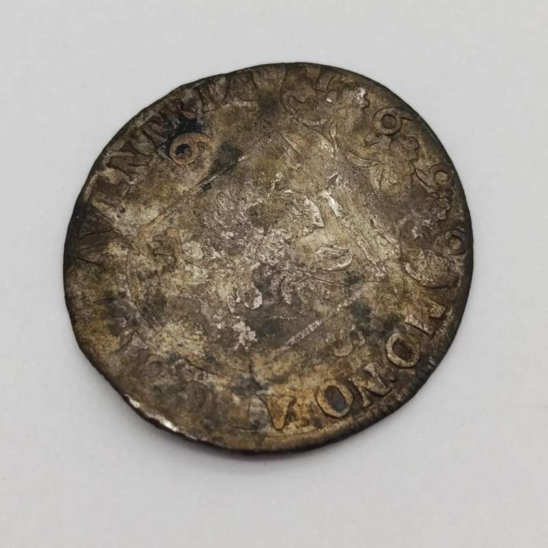 Shipwreck coin from the mereustein - 1690 Arend - Schelling