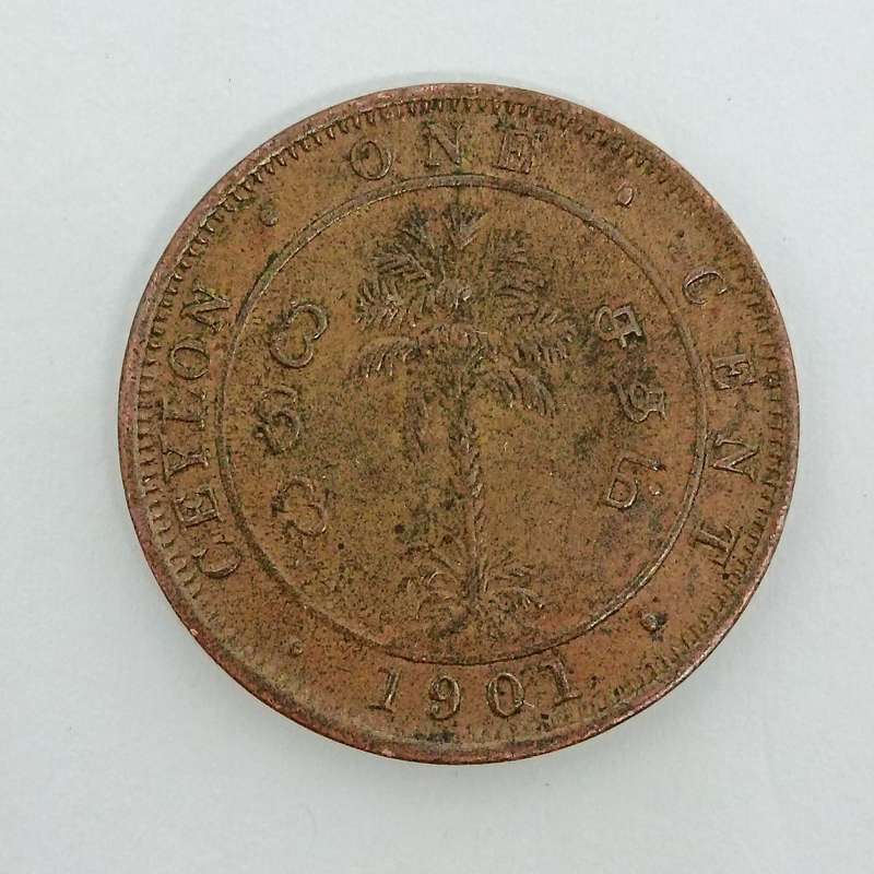 Ceylon 1901 One Cent AU