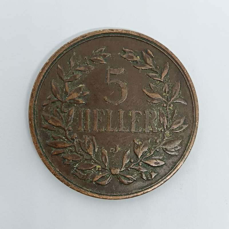 German East Africa 1909 Five Heller XF