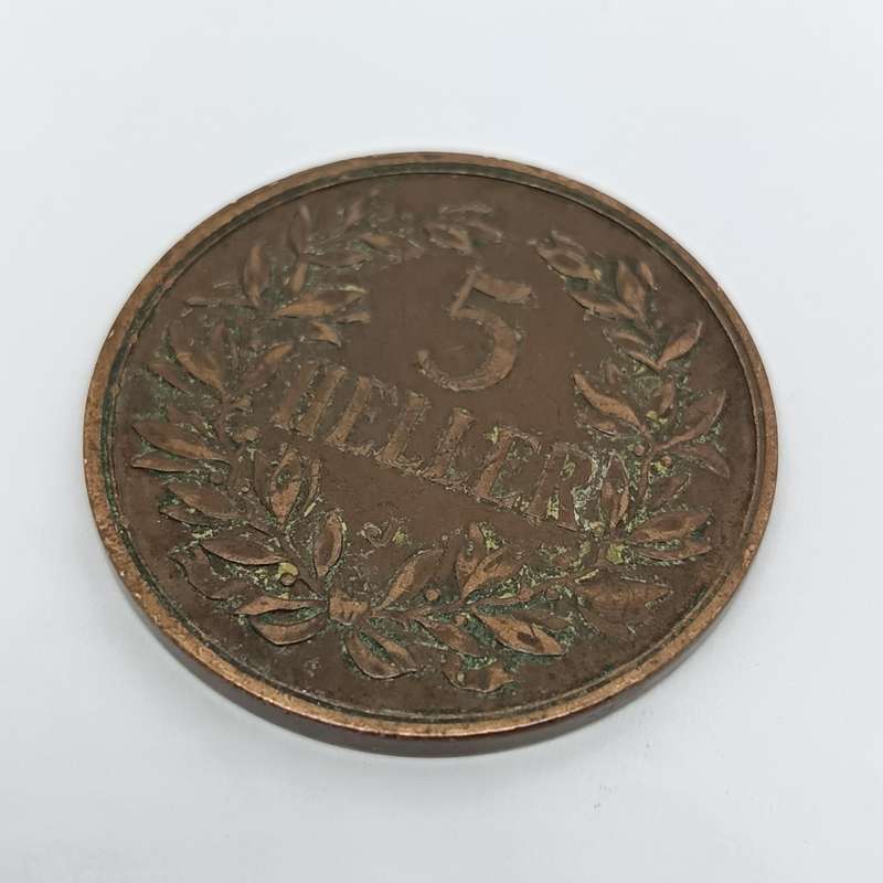 German East Africa 1909 Five Heller XF