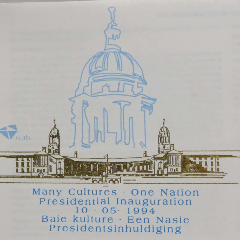 1994 RSA Proof R5 presidential inauguration coin in FDC including FDC 6.3b