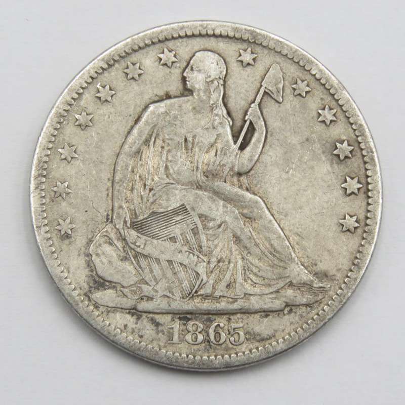 USA 1865 half dollar S Fine