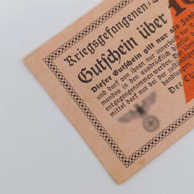 WW2 German Prisoner of War 10 Reichspfennig Lagergeld banknote