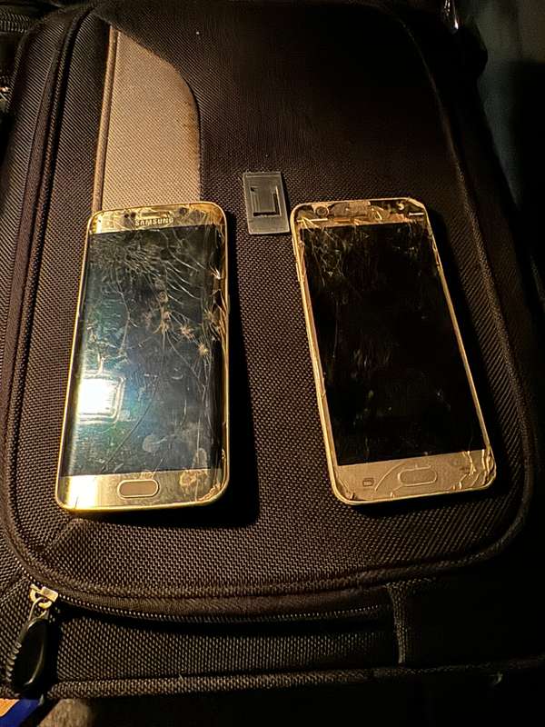 Two broken Samsung phones