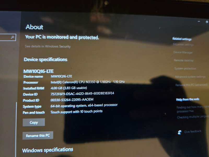 64gb Mecer 2-in-1 Windows Tablet (MW10Q16+LTE)