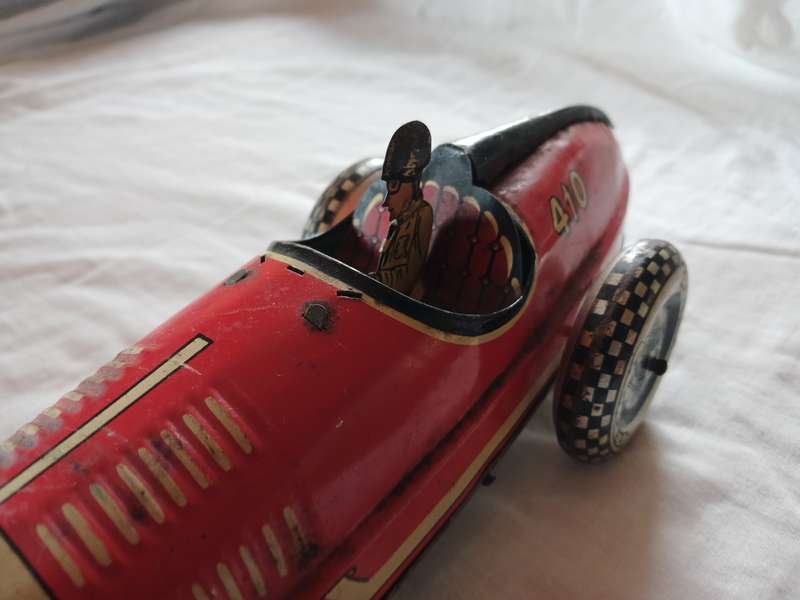 Very rare original Marx 1930's tin plate 410 clockwork wind up racing car.