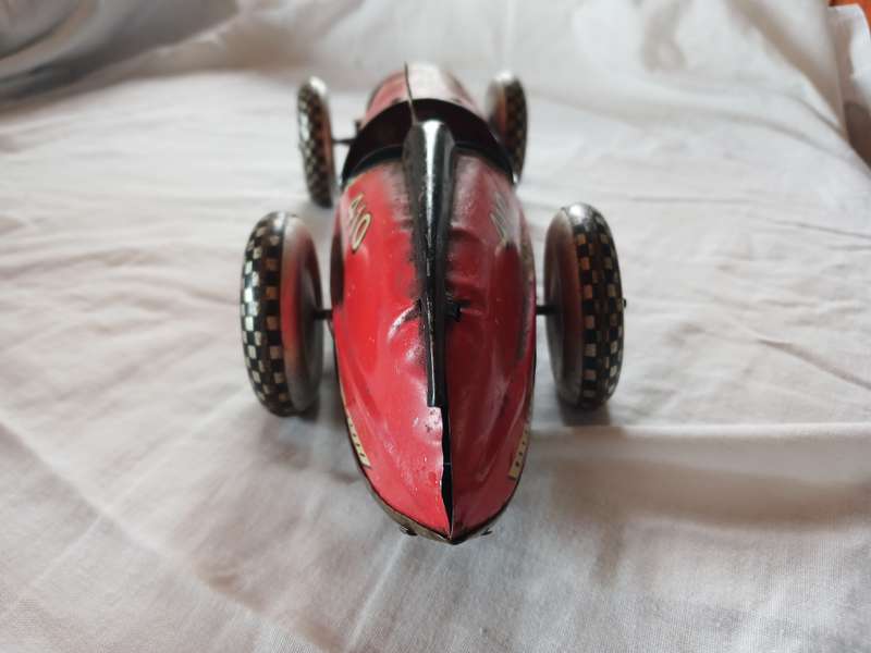 Very rare original Marx 1930's tin plate 410 clockwork wind up racing car.