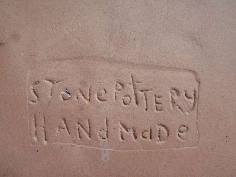 Handmade stone pottery wall hanging - beautiful elephant scene