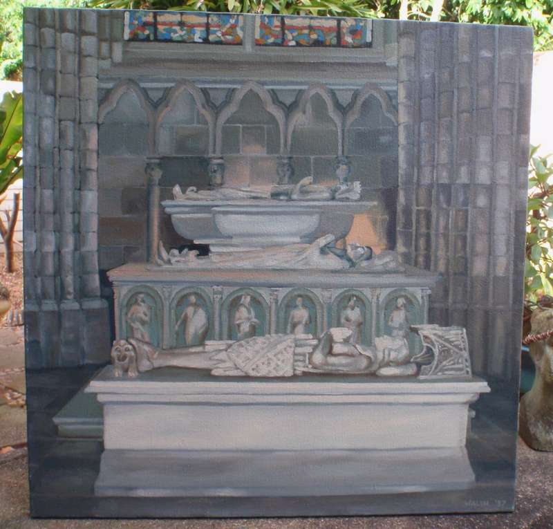 Original oil on canvas Aidan Walsh (1932-2009) Listed with Strauss.  Historical The Upper Bath.