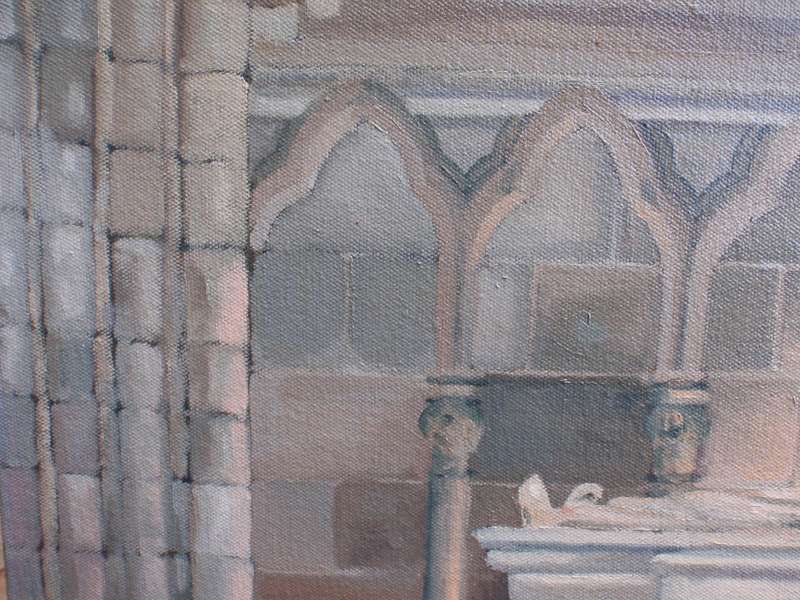 Original oil on canvas Aidan Walsh (1932-2009) Listed with Strauss.  Historical The Upper Bath.