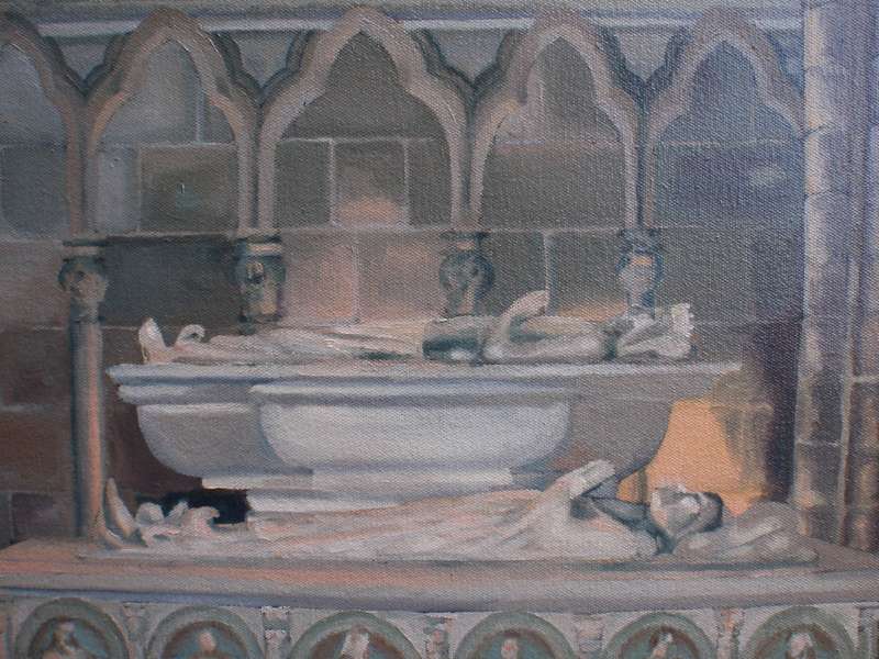 Original oil on canvas Aidan Walsh (1932-2009) Listed with Strauss.  Historical The Upper Bath.