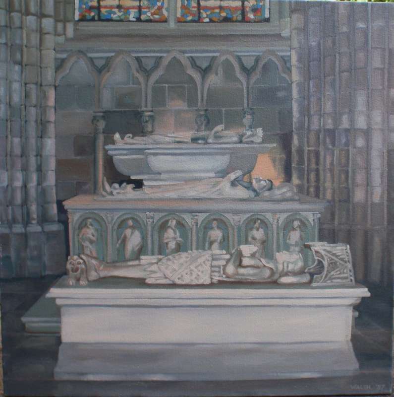 Original oil on canvas Aidan Walsh (1932-2009) Listed with Strauss.  Historical The Upper Bath.