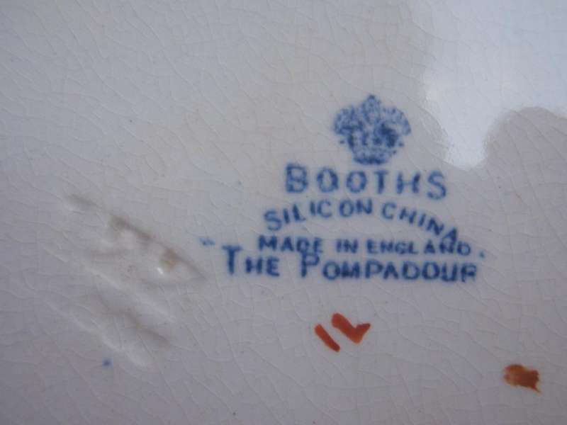 Booths vintage - the pompadour plate - silicon china china made in England. Character item.