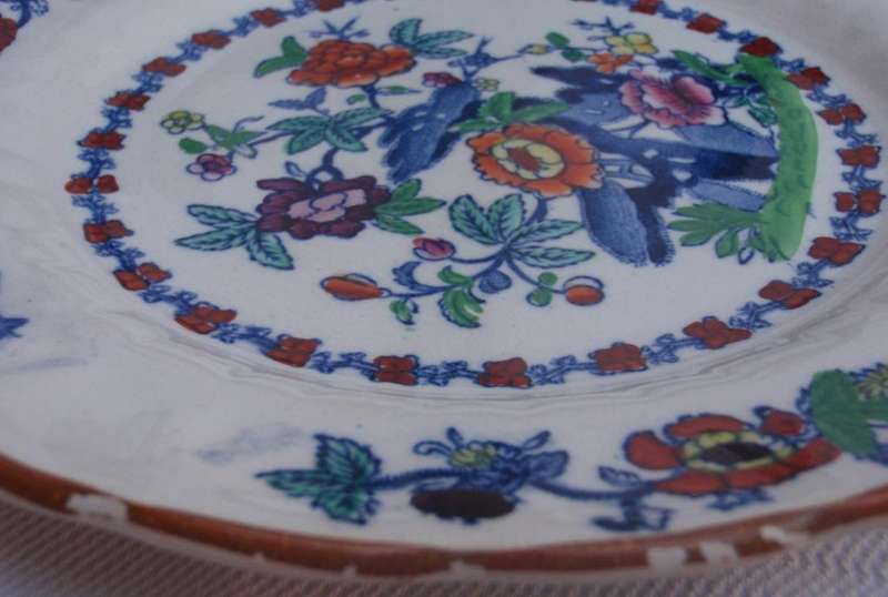 Booths vintage - the pompadour plate - silicon china china made in England. Character item.