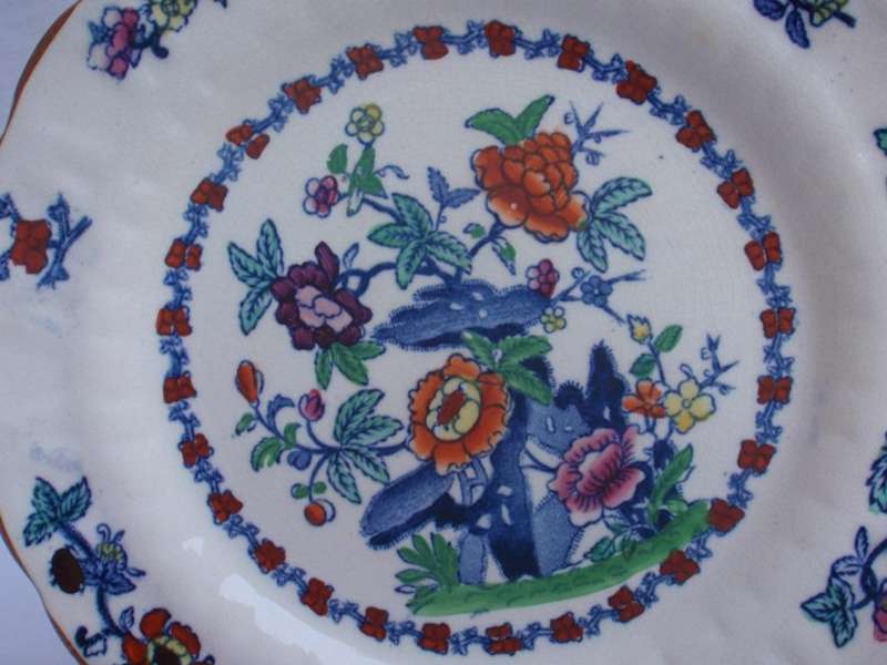Booths vintage - the pompadour plate - silicon china china made in England. Character item.