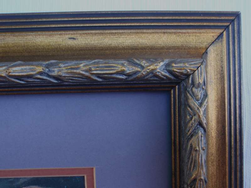 Charming pair of prints of famous artworks of Cherubs. Stunning ornate frames.