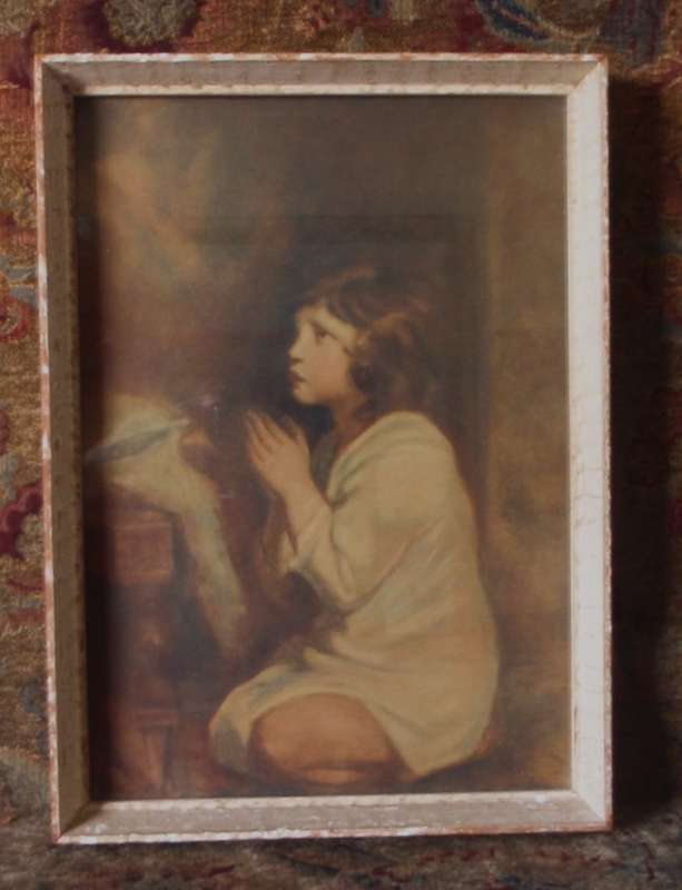 Beautiful vintage print of original, Infant Samuel At Prayer. Joshua Reynolds, National Gallery.