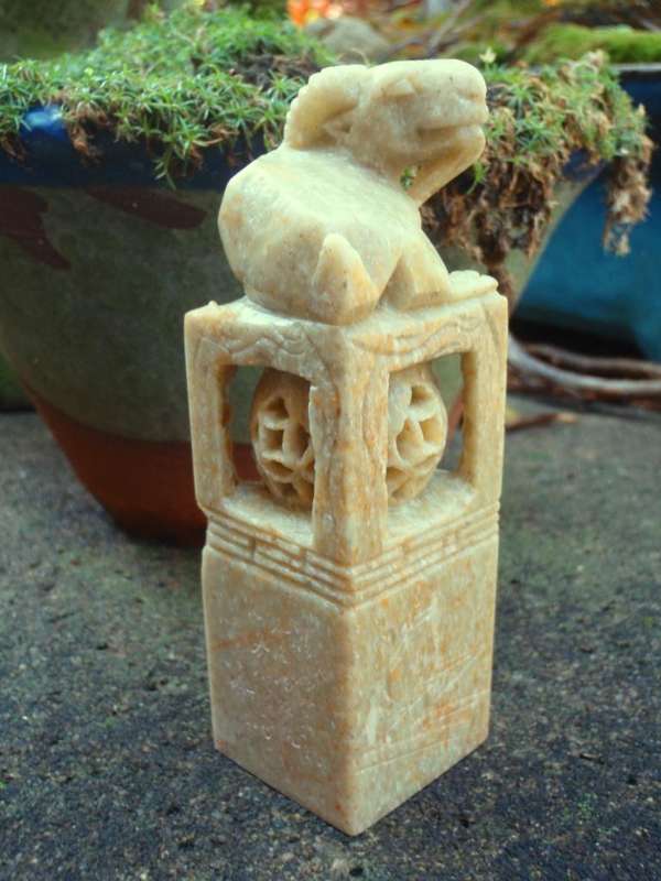 Vintage hand sculptured - Ram - in soapstone. Amazing detail.
