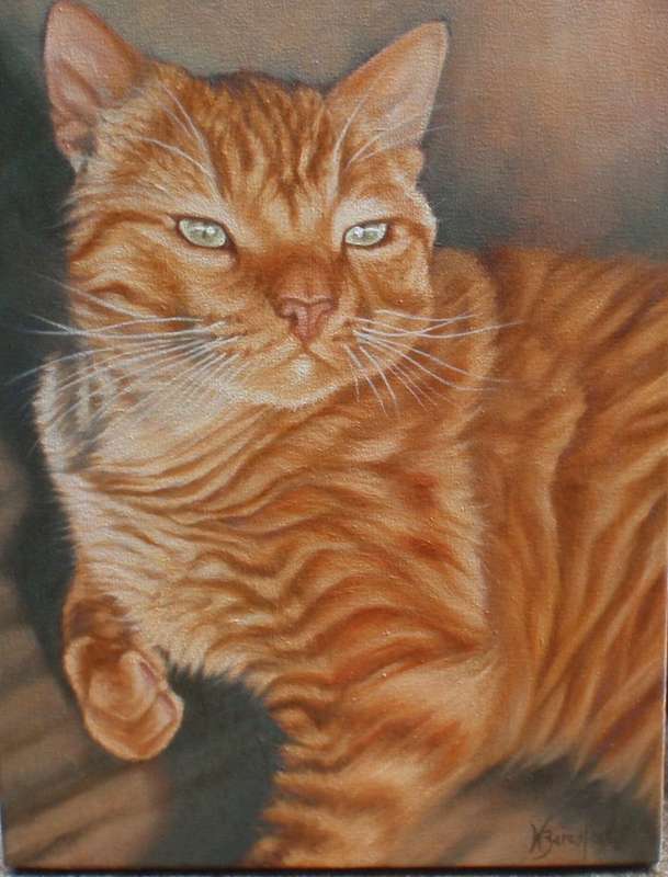 Brilliant original oil on canvas by well known wildlife artist Wendy Beresford.  Well executed.