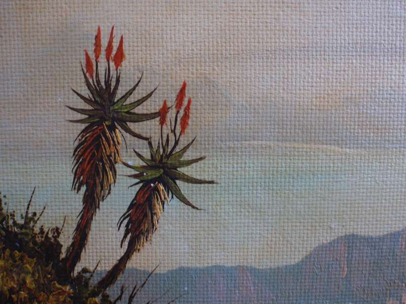South African investment art Hentie Meyer. Listed artist Strauss & Co. Magnificent mountainscape.
