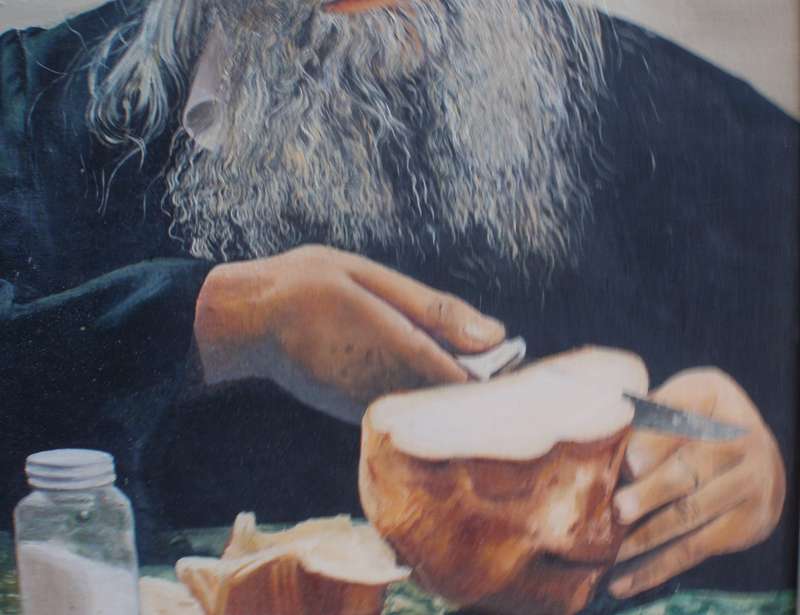 Classic portrait The Hassids Blessing signed Dianne Butcher. Incredible detail and character.