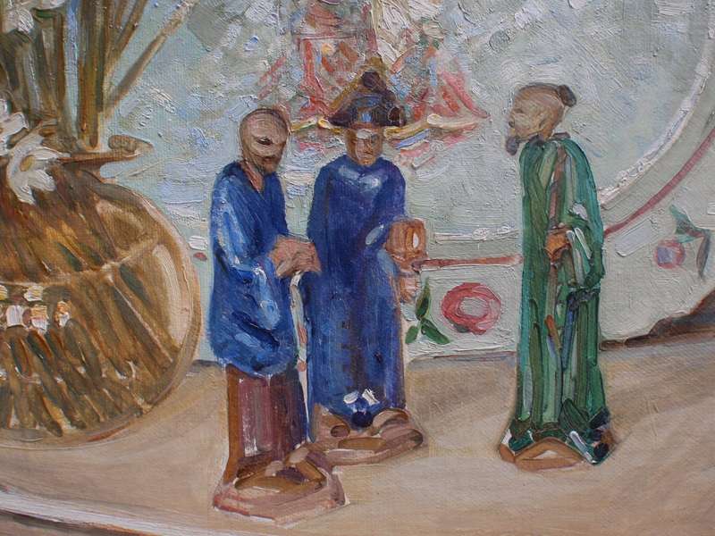 Antique original oil painting by Hope Joseph. British listed artist. In original frame.