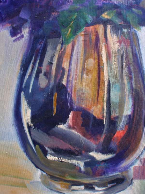 Beautiful original oil on canvas.  Gorgeous large impressionist painting -  statement piece of note.