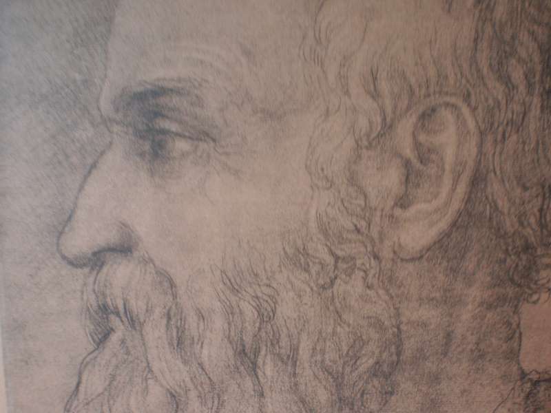 Classic antique print.  Fabulous old piece. Renaisance artist Giorgio Visari. Muted decor theme.