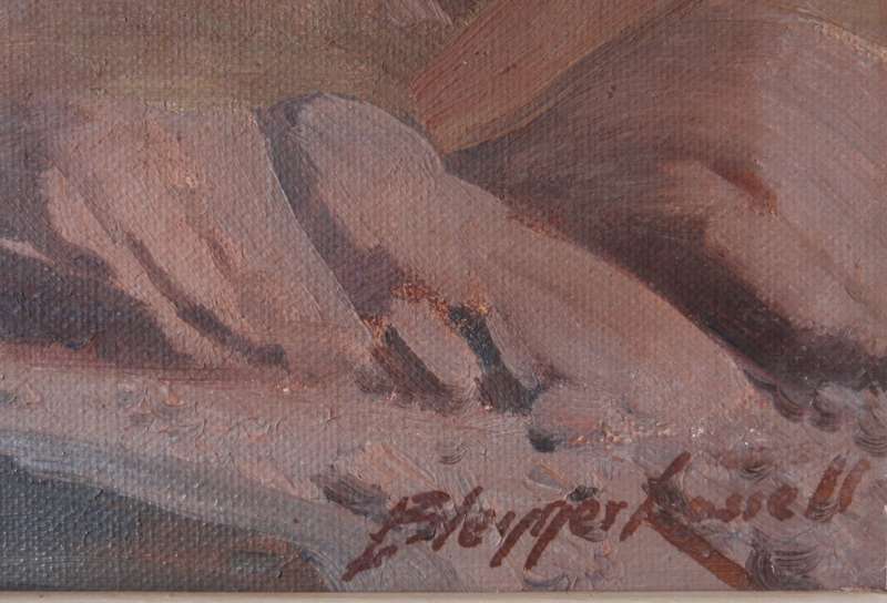 Original impressionist oil painting Mountain Stream. Impressive well executed piece signed by artist
