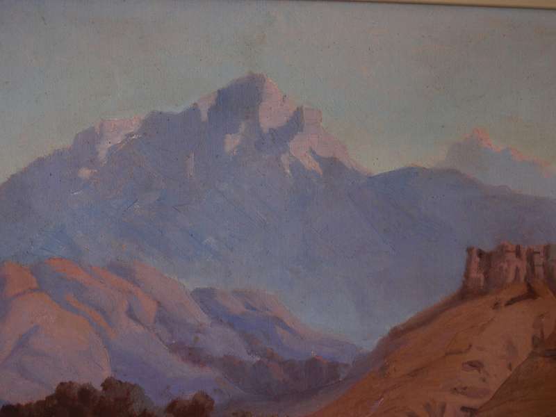 Original impressionist oil painting Mountain Stream. Impressive well executed piece signed by artist