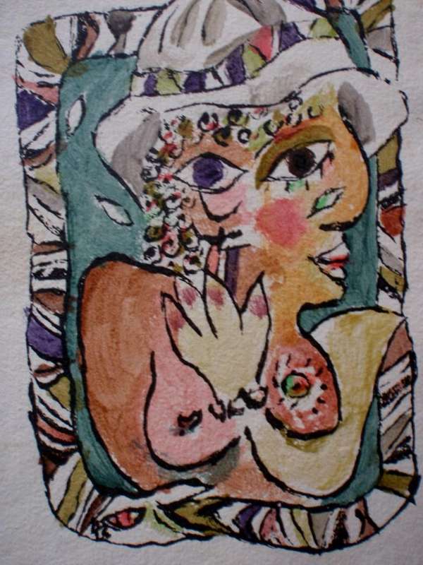 Orginal abstract Picasso style art, signed by the artist. Well framed.