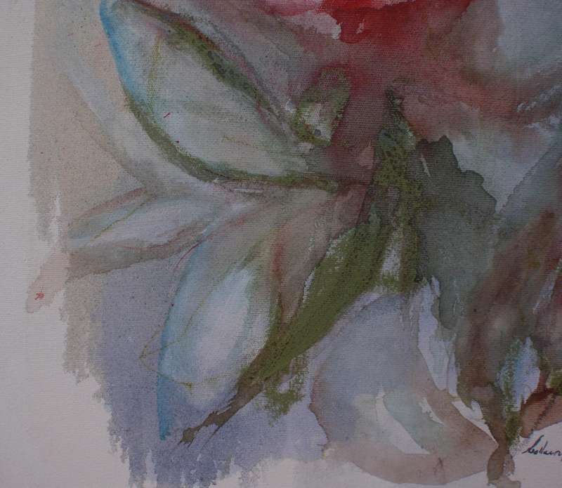 Abstract Protea, original painting by Colleen Hamer. Well known artist and art teacher.