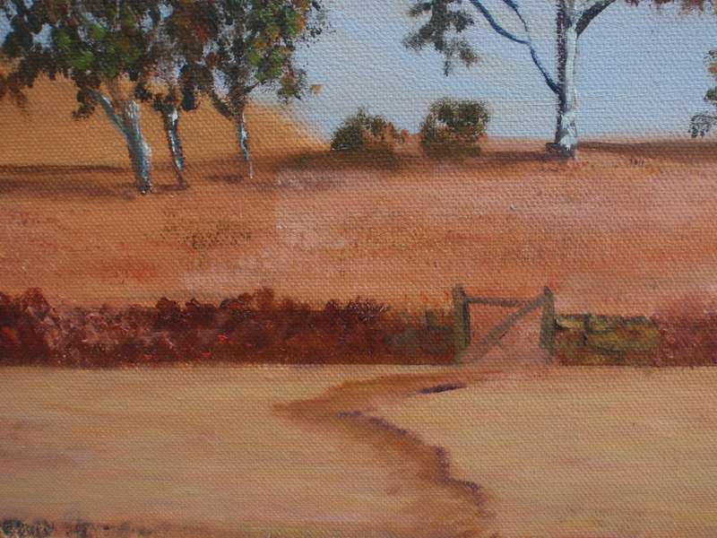 Original oil on canvas. S.African farming scene "Making Hay". Lovely tranquil scene.