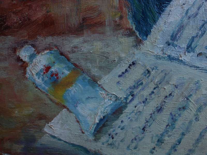 Fabulous vintage still life oil painting. Impressionist style with such character and detail.