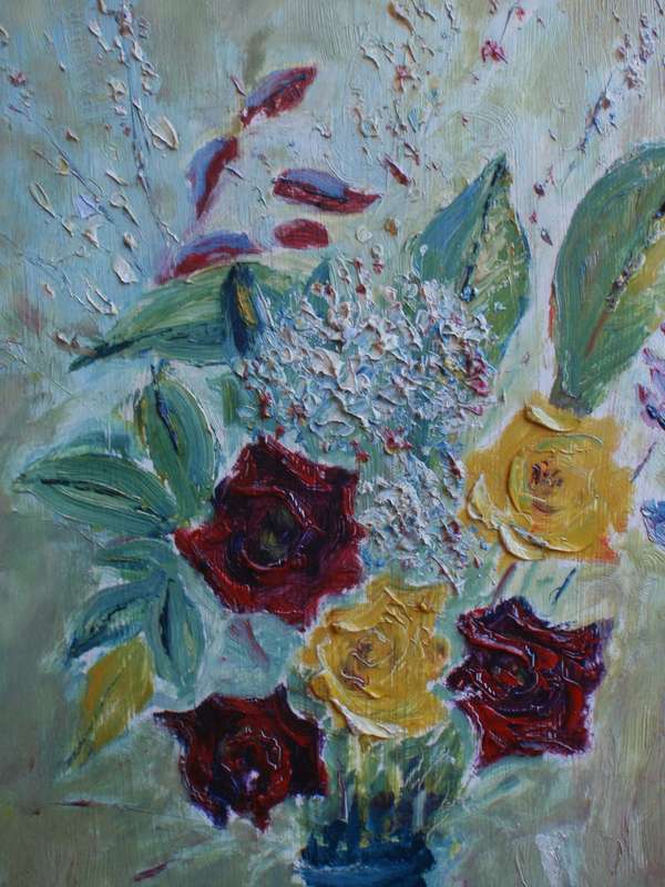 Fabulous vintage still life oil painting. Impressionist style with such character and detail.