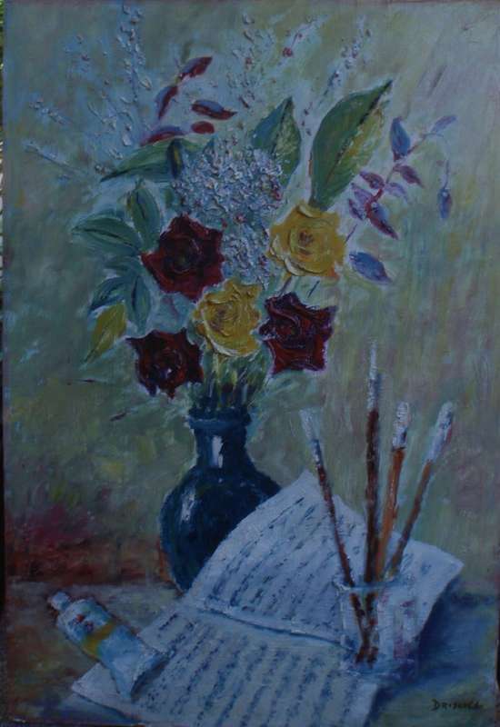 Fabulous vintage still life oil painting. Impressionist style with such character and detail.
