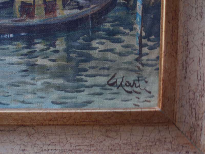 Original oil painting Venice. Beautiful vintage piece by proficient artist Very well framed