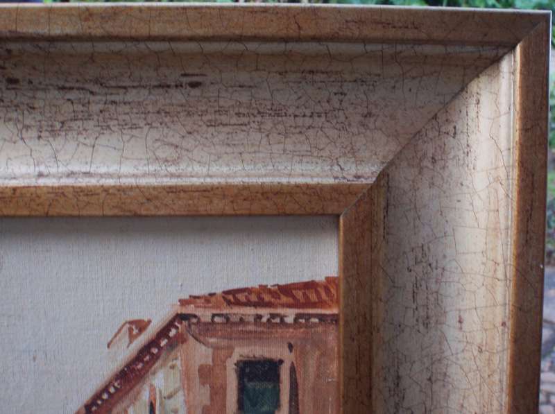 Original oil painting Venice. Beautiful vintage piece by proficient artist Very well framed