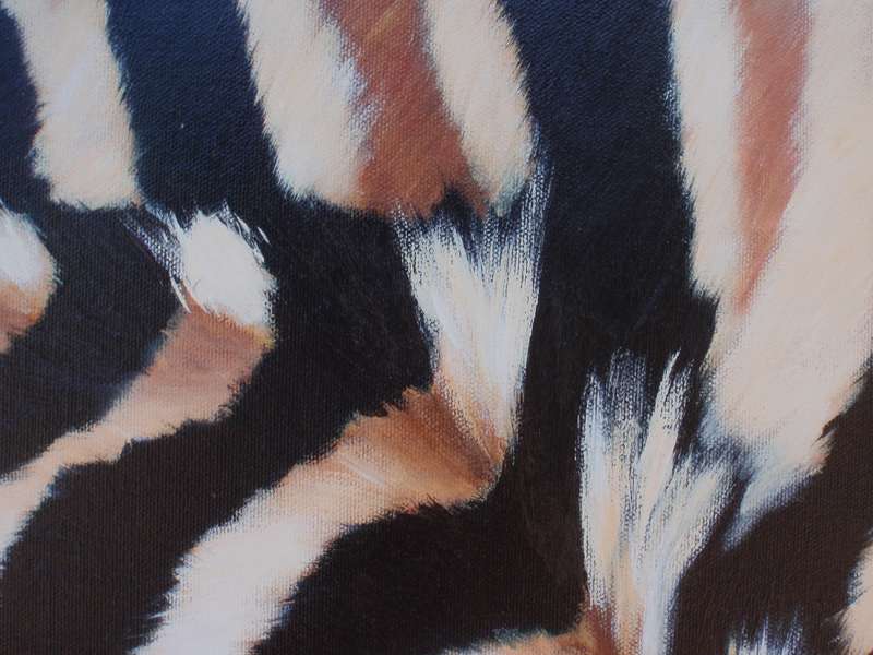 Fabulous Zebra abstract original by well known kzn artist Arlene McDade.