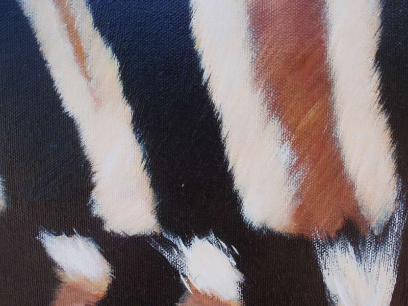 Fabulous Zebra abstract original by well known kzn artist Arlene McDade.