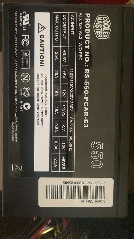Coolmaster 550W PSU