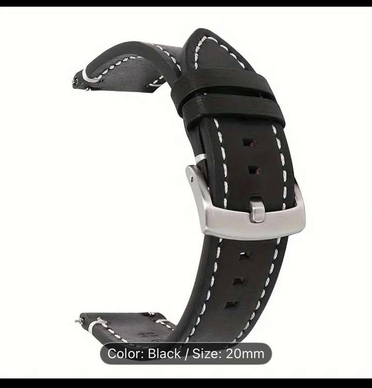 Genuine Cowhide Leather Strap 20mm