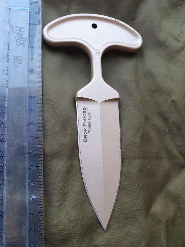 Cold steel drop forged push dagger