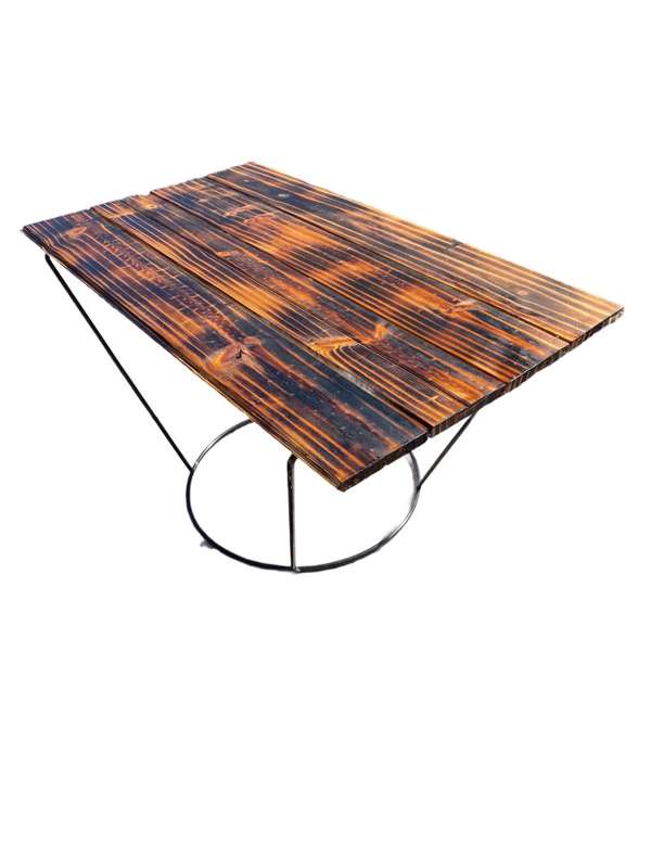 Burnt pine coffee table